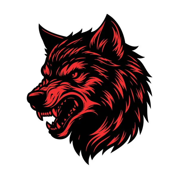 Yoğun Kurt Portresi Vektörü