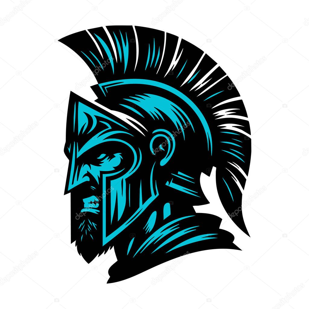 Aggressive Spartan Expression Artwork