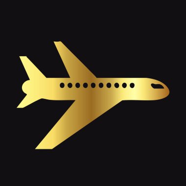 Altın Jet Simge Vektör Sanatı
