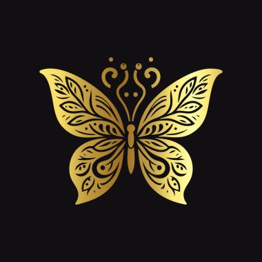Büyüleyici Altın Kelebek Çizimi
