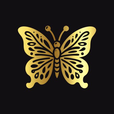 Lüks Altın Kelebek Vektör Sanatı