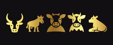 Altın Biçimli Parlak İnek Simgesi