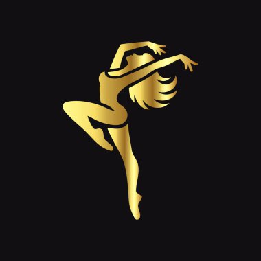 Dansçı Vektörünün Altın Silueti