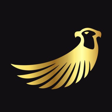 Lüks Altın Kartal Siluet Tasarımı