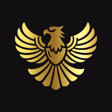 Kalın Altın Kartal Amblemi Çizimi