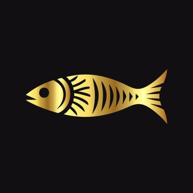 Altın Renkli Balık Silueti