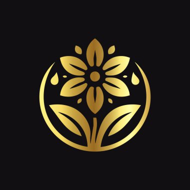 Klasik Altın Çiçek Amblemi