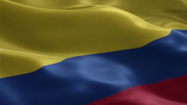 Ulusal Kutlamalar ve Kültürel Projeler İçin Vatansever Vatansever Video Arkaplanındaki Kolombiya Bayrağının Kusursuz 3 Boyutlu Animasyonu