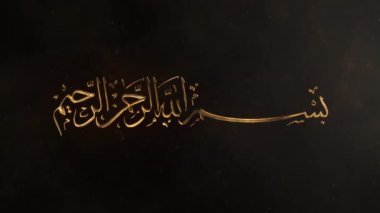 Koyu arkaplanda altın parıltısıyla 