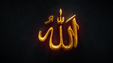 Parlak altın ışığıyla kelime tanrısı
