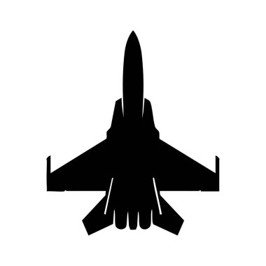 Savaş jeti simgesi, basit vektör