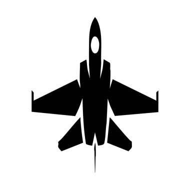 Jet avcı uçağı simge vektör çizim