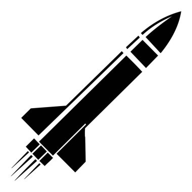 füze simgesi, basit vektör çizimi