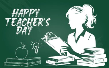 Teşekkürler Öğretmenler Günü Düz Vektör