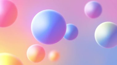 Gradyan Biçiminde Yumuşak Renkli Kabarcık Hareketi Arkaplanı