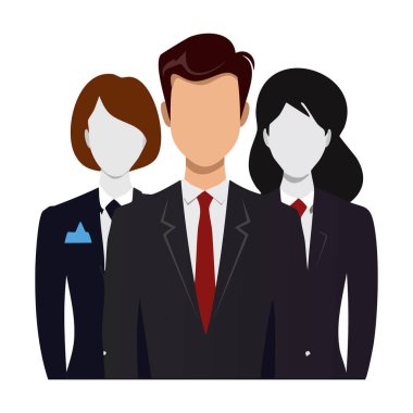 Liderler Takımı Beyaz Arkaplanda Siluet