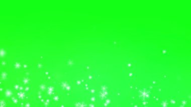 Yeşil Ekran Kar Taneleri Düşen Animasyon