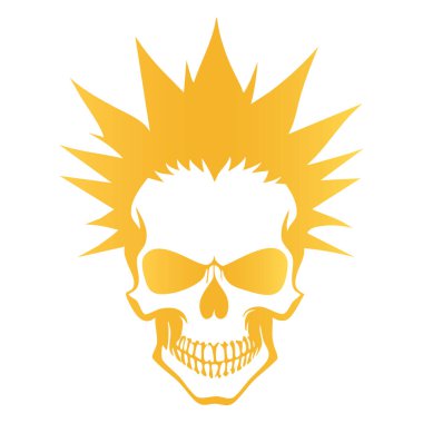 kafatası sembolü vektör illüstrasyon grafik tasarımı