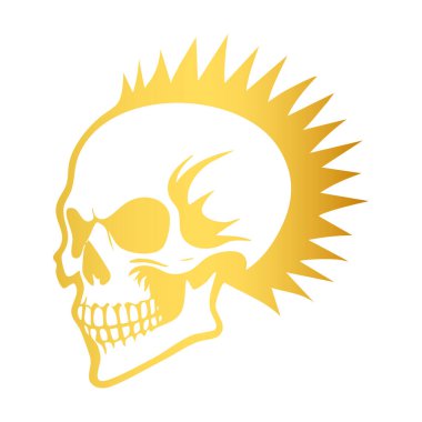 Kafatası ve güneş. vektör illüstrasyonu