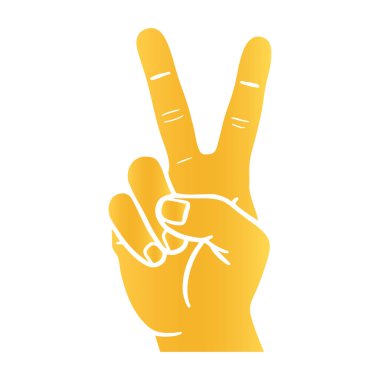 Barış Hareketi Simgesini Gösteren Elin Altın Silueti