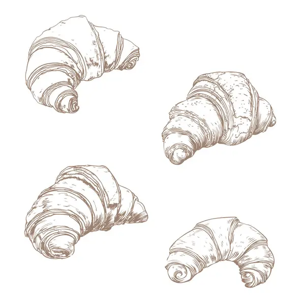 Bir set kruvasan çizimi.