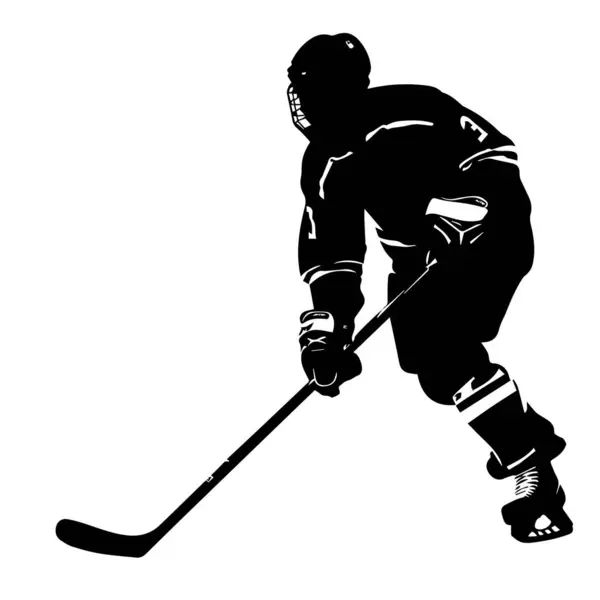 vektör silueti buz hokeyi oyuncusu