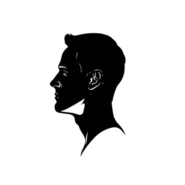 Adam beyaz zemin üzerine siluet vektör