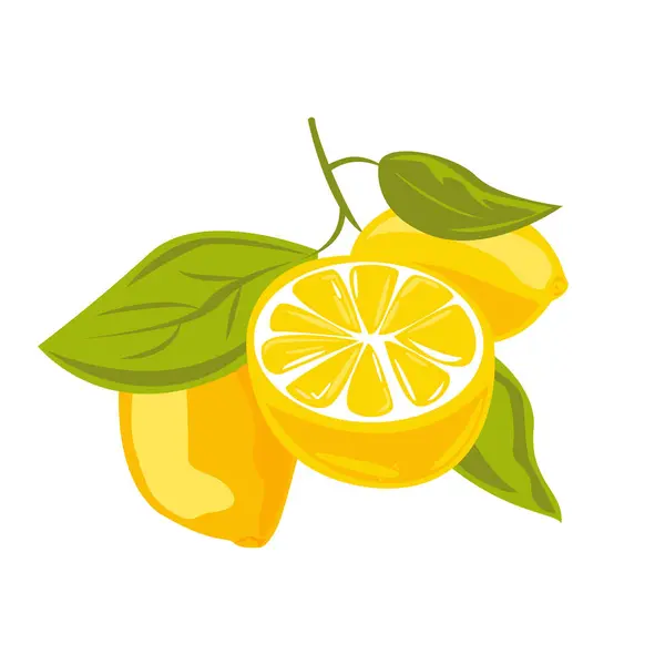 beyaz arkaplanda yaprak izole limon