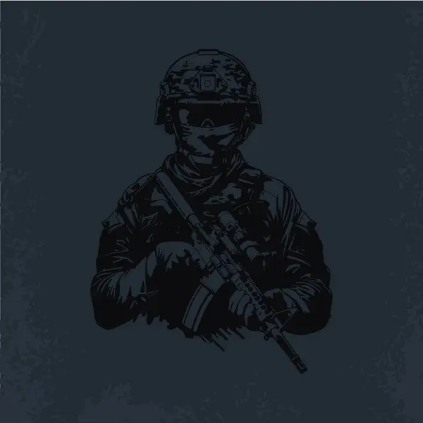 Tüfekli asker silueti