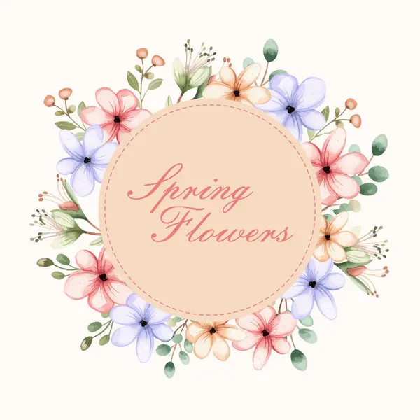 suluboya bahar çiçekleri ve tomurcukları