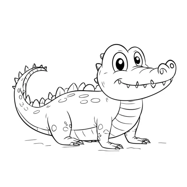 Gülümseyen timsah, vektör çizim tasarımı