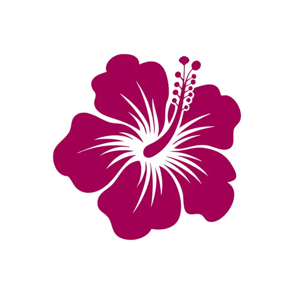 Tropikal çiçek ikonu tasarımı, doğa bitkisi ve botanik temalı vektör çizimi