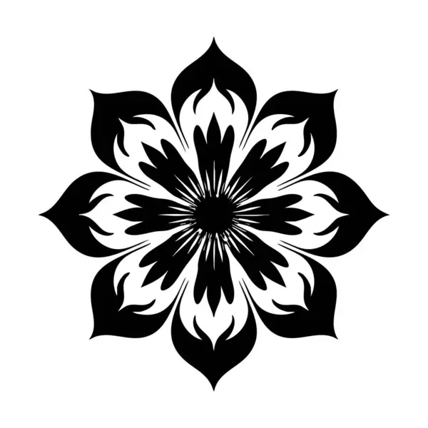 Vektör mandala siyah arka plan