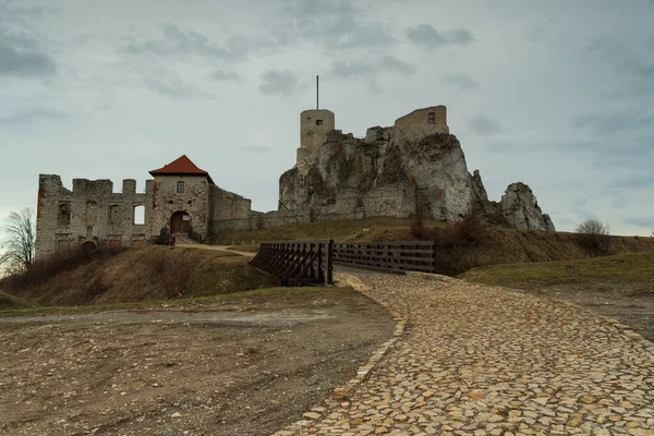Restored ruins of Rabsztyn Castle in Poland