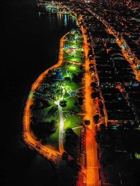 Vista Nocturna Ciudad Capital Del Estado Del Nuevo Año —  Fotos de Stock