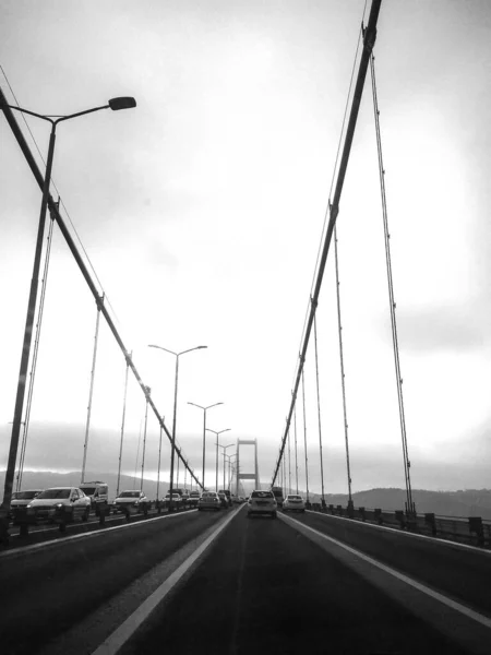 Чорно Біла Фотографія Міста — стокове фото