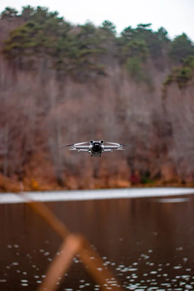 Drone Flying Lake —  Fotos de Stock