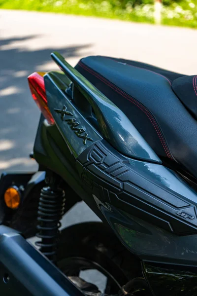 Gri Yamaha Max Ormanda 250 motosiklet