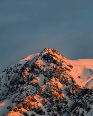 dağ manzarası günbatımı kış