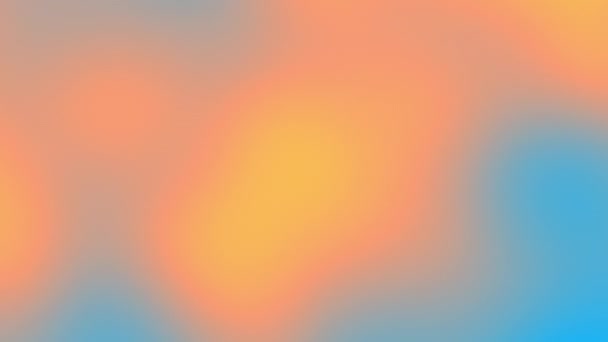 Abstrait Déconcentré Bleu Azur Orange Jaune Lumière Gradient Fuite Fond — Video