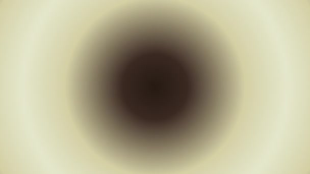 円形のベージュ色のライトのVjトンネルは 視聴者に向かって来る ループじゃない 本物のレトロ感のある構図 — ストック動画