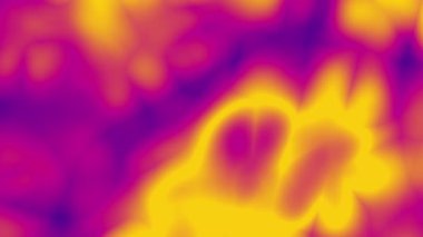 Üç boyutlu animasyon. Hippi yeni nesil renkli sıvı soyut arka plan. Mavi, pembe ve sarı renkler.