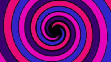 Girdap Kırmızı, Mor, Mavi. 4K UV Arkaplan Banner. Mor spiral psikedelik desen. 