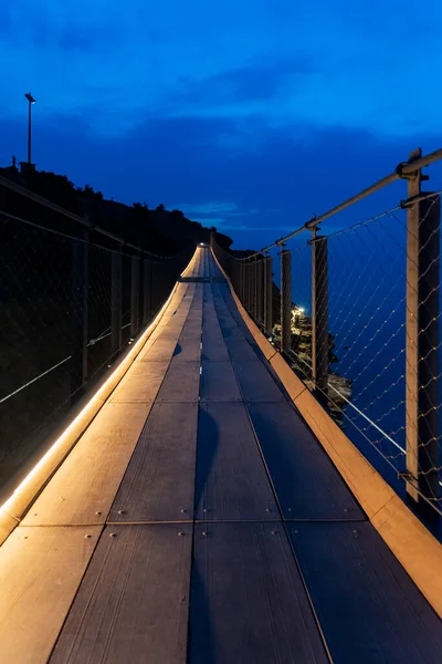 Пішохідний Міст Джолукар Торренуева Коста Гранада Синю Годину Перед Сходом — стокове фото