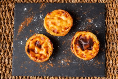 Pasteis de nata, Lizbon, Portekiz 'den tipik bir tatlı..