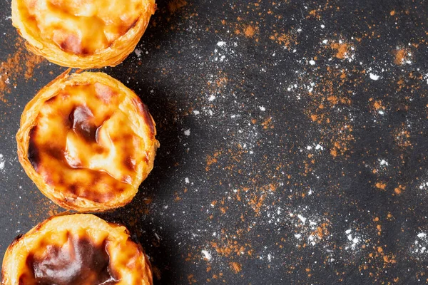 Pasteis de nata, tipik Lizbon, Portekiz tatlısı..