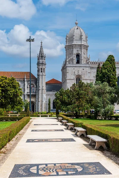 Сади Купол Монастиря Єронімос Районі Белема Лісабон — стокове фото