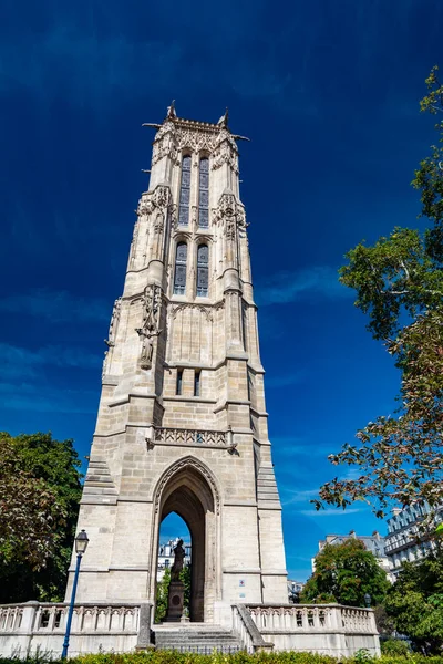 Tour Saint Jacques Ett Monument Som Ligger Paris Frankrike Detta — Stockfoto