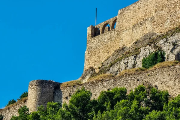 Замок Морелла Укріплена Середньовічна Споруда Сході Іспанії Приголомшливими Видами Історичною — стокове фото