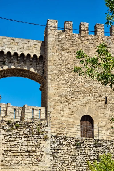 Muralhas Medievais Morella São Exemplo Impressionante Arquitetura Fortificação Espanha Com — Fotografia de Stock